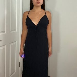 Forever 21 Black Strappy Maxi Dress